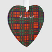 Carmichael clan Pset Scottish kilt tartan Ornament (voorkant)