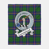 Carmichael Modern Clan Badge Tartan Pset Fleece Deken (Voorkant)