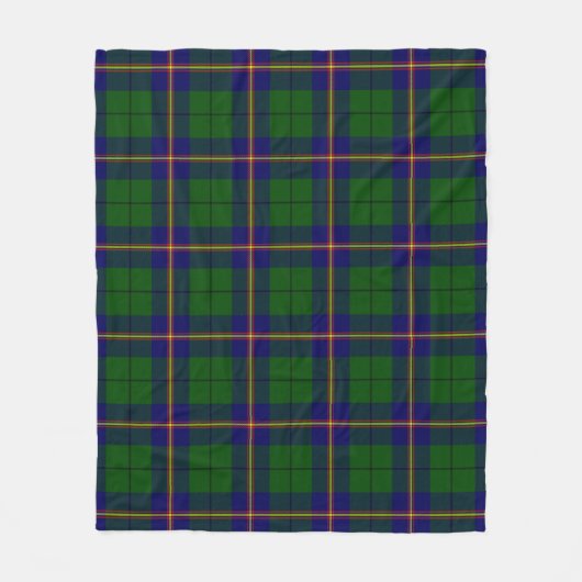 Carmichael Moderne Plaid Fleece Deken (Voorkant)