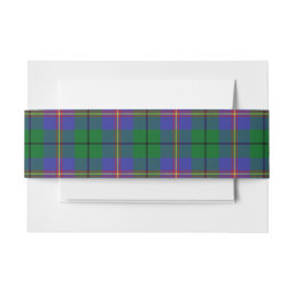Carmichael Schotse Tartan Belly Band Uitnodigingen Wikkel