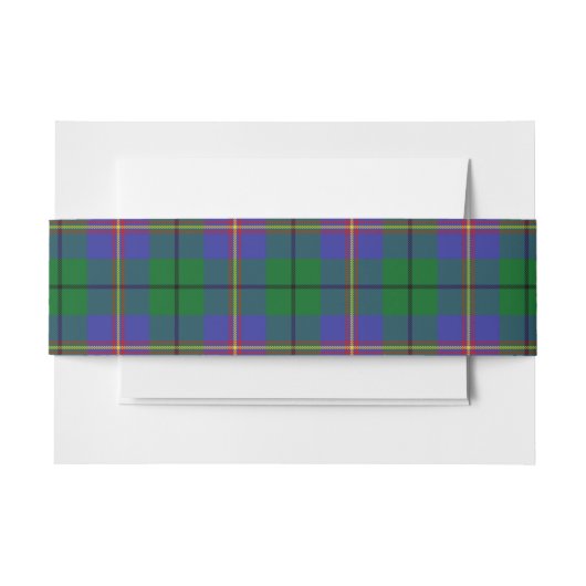 Carmichael Schotse Tartan Belly Band Uitnodigingen Wikkel (Voorkant Voorbeeld)