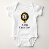 Carmichael Scottish Crest Tartan Clan Name Clothes Romper (Voorkant)