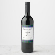 Carmichael Scottish Wedding Wine Label