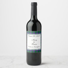 Carmichael Scottish Wedding Wine Label Wijn Etiket