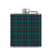 Carmichael Tartan Donker Groen Plaid Monogram Heupfles (Achterkant)