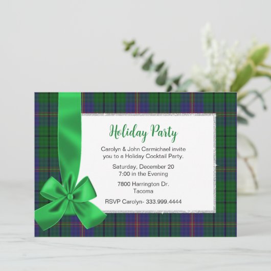 Carmichael Tartan heeft een kerstfeest gevierd Kaart (Staand voorkant)