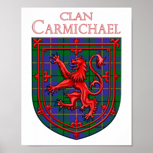 Carmichael Tartan Scottish Play Lion Rampant Poster (Voorkant)