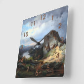 Carmiencke - Western landschap Beer Square Wall Cl Vierkante Klok (Hoek)