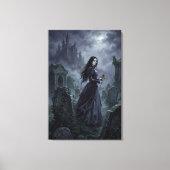 Carmilla Wandering the Styrian Mist Canvas Afdruk (Voorkant)