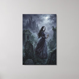 Carmilla Wandering the Styrian Mist Canvas Afdruk