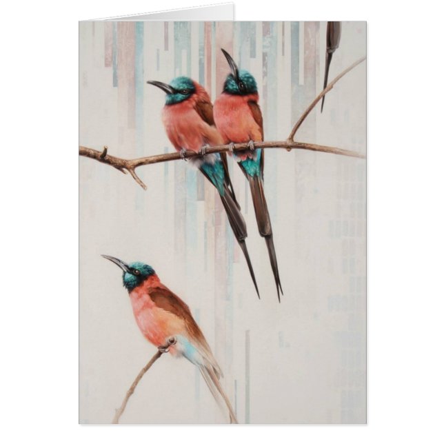 Carmine Bee-Eater Blank Card van Andrew Denman (Voorkant)