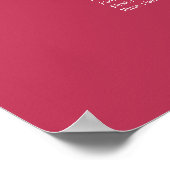 Carmine Magenta 7 Tafel Stoelindeling Poster (Hoek)