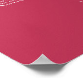 Carmine Magenta 9 Tafelstoelindeling Poster (Hoek)