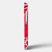 Carmine Red Boomstructuur iPhone Hoesje (Achterkant / Links)