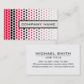 Carmine Red en Black Polka Dot Professional Visitekaartje (Voorkant / Achterkant)