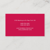 Carmine Red Makeup, uniek Visitekaartje (Achterkant)