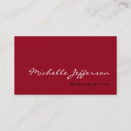 Carmine Red Trendy Professional Visitekaartje