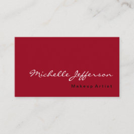 Carmine Red Trendy Professional Visitekaartje
