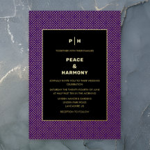 Carnaby Confetti Gold Paars Black Wedding