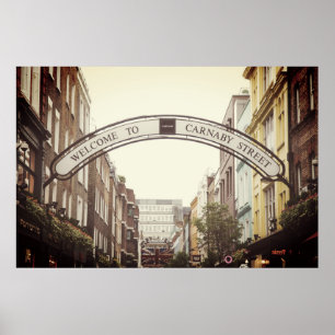 CARNABY STREET SIGN, LONDEN POSTER