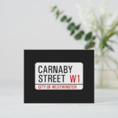 Carnaby Street-teken Briefkaart (Staand voorkant)