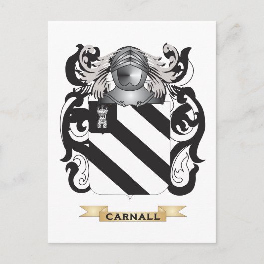 Carnall Coat of Arms (familiekust) Briefkaart (Voorkant)