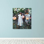 Carnance Lily Roos John Sargent Fine Art Canvas Afdruk (Insitu (Houten vloer))