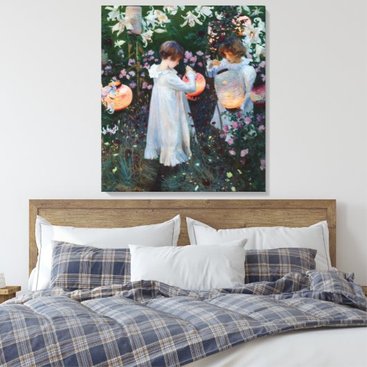Carnance Lily Roos John Sargent Fine Art Canvas Afdruk (Insitu (Slaapkamer))
