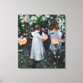 Carnance Lily Roos John Sargent Fine Art Canvas Afdruk (Voorkant)