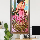 Carnans Art Nouveau Portret van Alphonse Mucha Poster (Thuiskantoor)