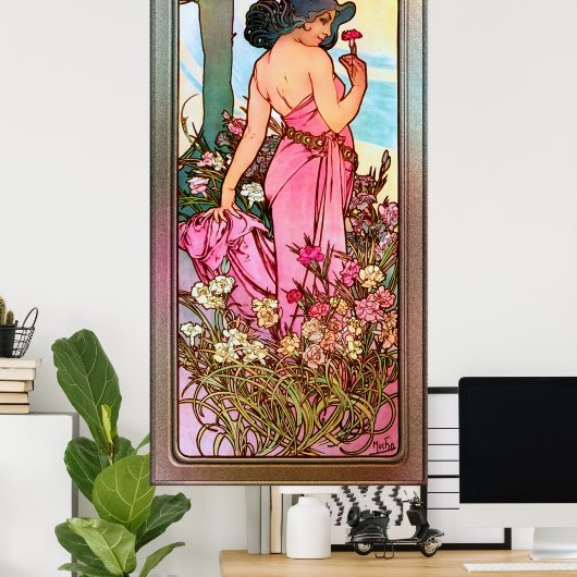 Carnans Art Nouveau Portret van Alphonse Mucha Poster (Thuiskantoor)