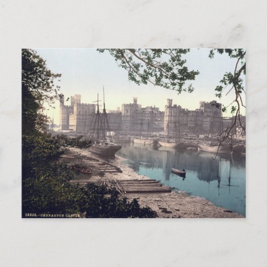 Carnarvon Castle Wales,  briefkaart (Voorkant)