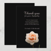 Carnatie Bereavement Sympathie Bedankkaart (Voorkant / Achterkant)