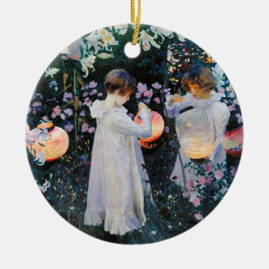 Carnatie, Lily, Lily, Roos - John Singer Sargent Keramisch Ornament (Voorkant)