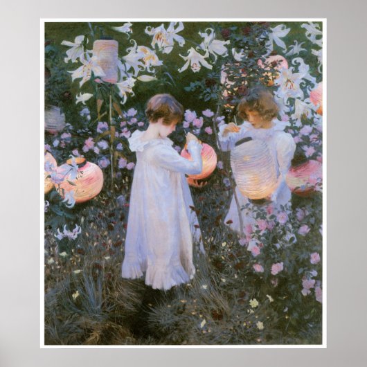 Carnatie, Lily, Lily, Roos, John Singer Sargent Poster (Voorkant)