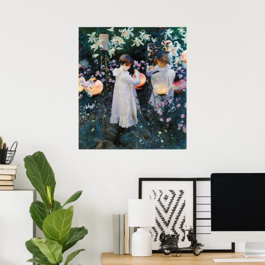 Carnatie, Lily, Lily, Roos - John Singer Sargent Poster (Thuiskantoor)