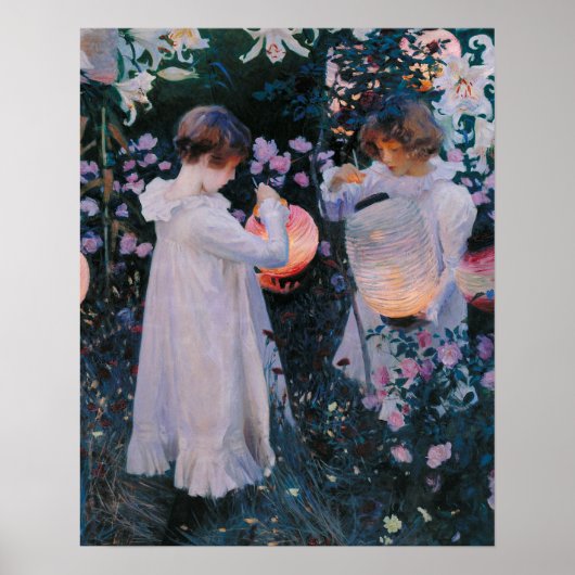 Carnatie, Lily, Lily, Rose by John Singer Sargent Poster (Voorkant)
