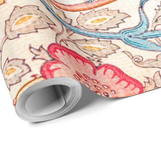 Carnatie, William Morris Cadeaupapier (Rol Hoek)