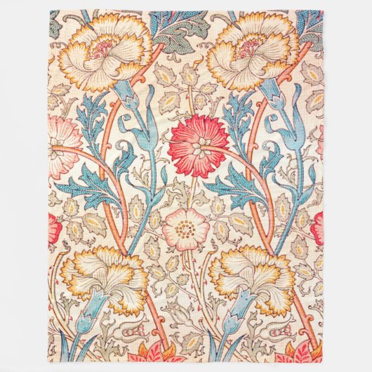 Carnatie, William Morris Fleece Deken (Voorkant)
