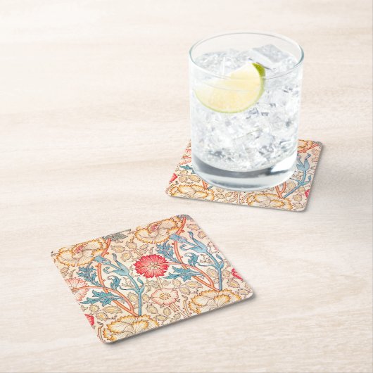 Carnatie, William Morris Kartonnen Onderzetters (Insitu)