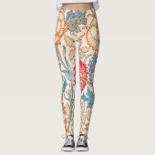 Carnatie, William Morris Leggings (Voorkant)