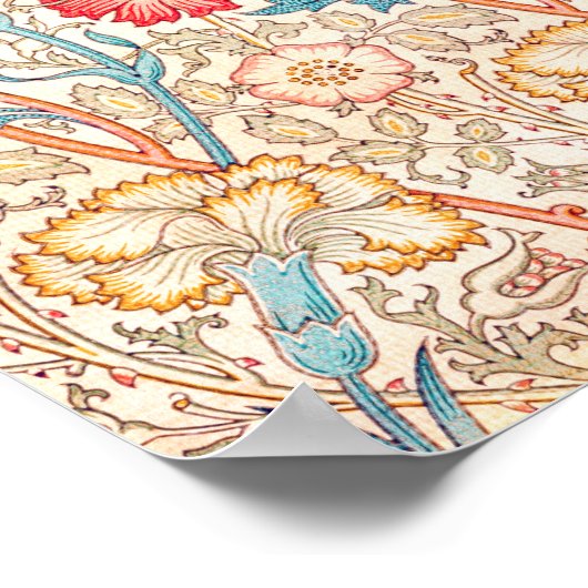 Carnatie, William Morris Poster (Hoek)