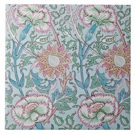 Carnatie, William Morris Tegeltje (Voorkant)