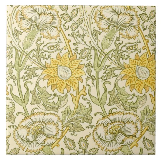 Carnatie, William Morris Tegeltje (Voorkant)