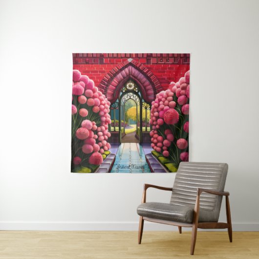 Carnaties Adorn Gate: Welkom in de geheime tuin Wandkleed (In situ)