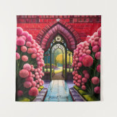 Carnaties Adorn Gate: Welkom in de geheime tuin Wandkleed (Voorkant)