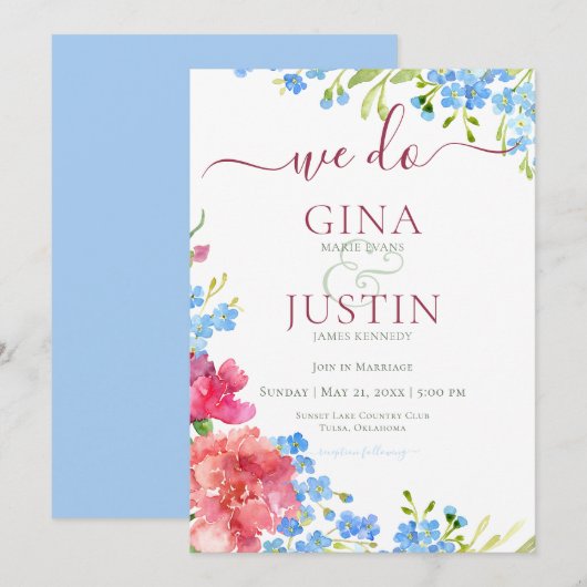 Carnaties en ik vergeet het huwelijk. kaart (Voorkant / Achterkant)