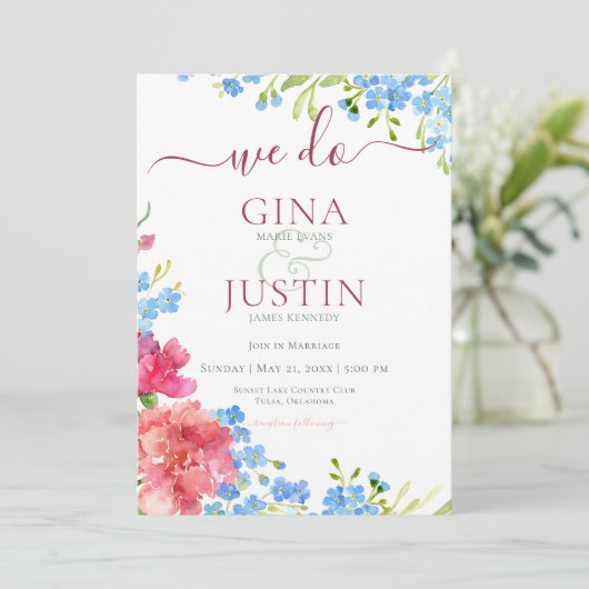 Carnaties en ik vergeet het huwelijk. kaart (Staand voorkant)