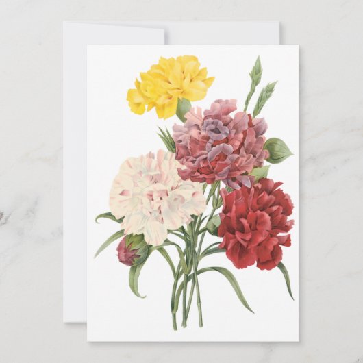 Carnaties Garden Flowers by Redoute Invitation (Voorkant)