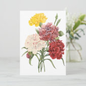 Carnaties Garden Flowers by Redoute Invitation (Staand voorkant)